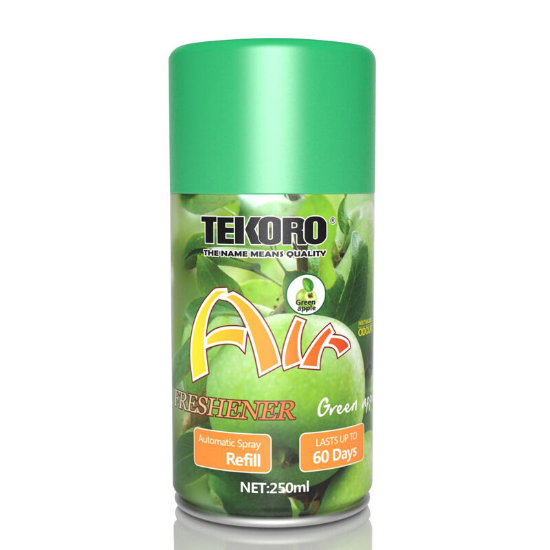 Tekoro Green Apple Flavour Air Freshener Automatic Spray Refill z certyfikatem CE, RoHS, SGS, GMP i pojemnością ≥ 200 ml